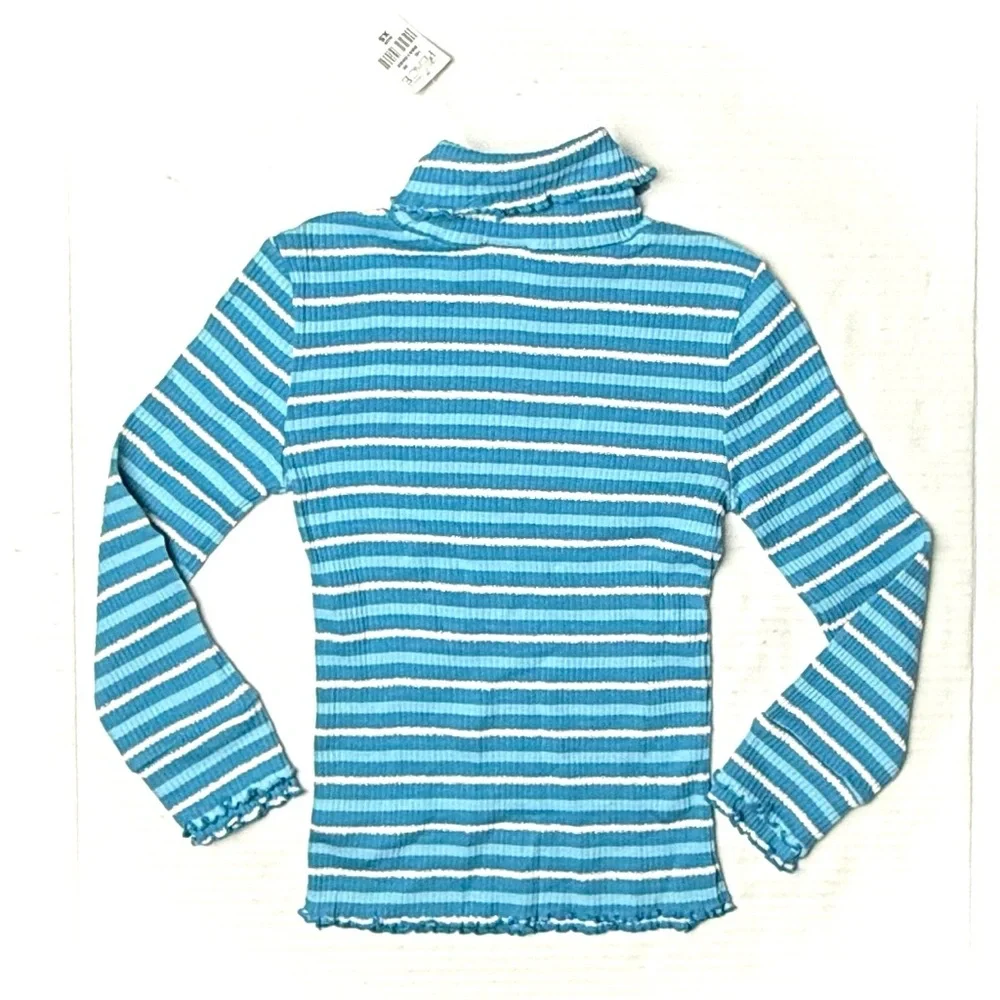 Vintage The Children’s Place Girls XS 4 Striped Turtleneck Shirt Long Sleeve 90s